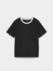 Футболки и поло Vero Moda PAULINA SS T-SHIRT модель 10316991_Black Bright White Necklin Фото