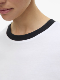 Футболки и поло Vero Moda PAULINA SS T-SHIRT модель 10316991_Bright White Black Necklin Фото