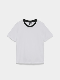 Футболки и поло Vero Moda PAULINA SS T-SHIRT модель 10316991_Bright White Black Necklin Фото