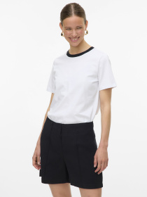 Футболки и поло Vero Moda PAULINA SS T-SHIRT модель 10316991_Bright White Black Necklin Фото