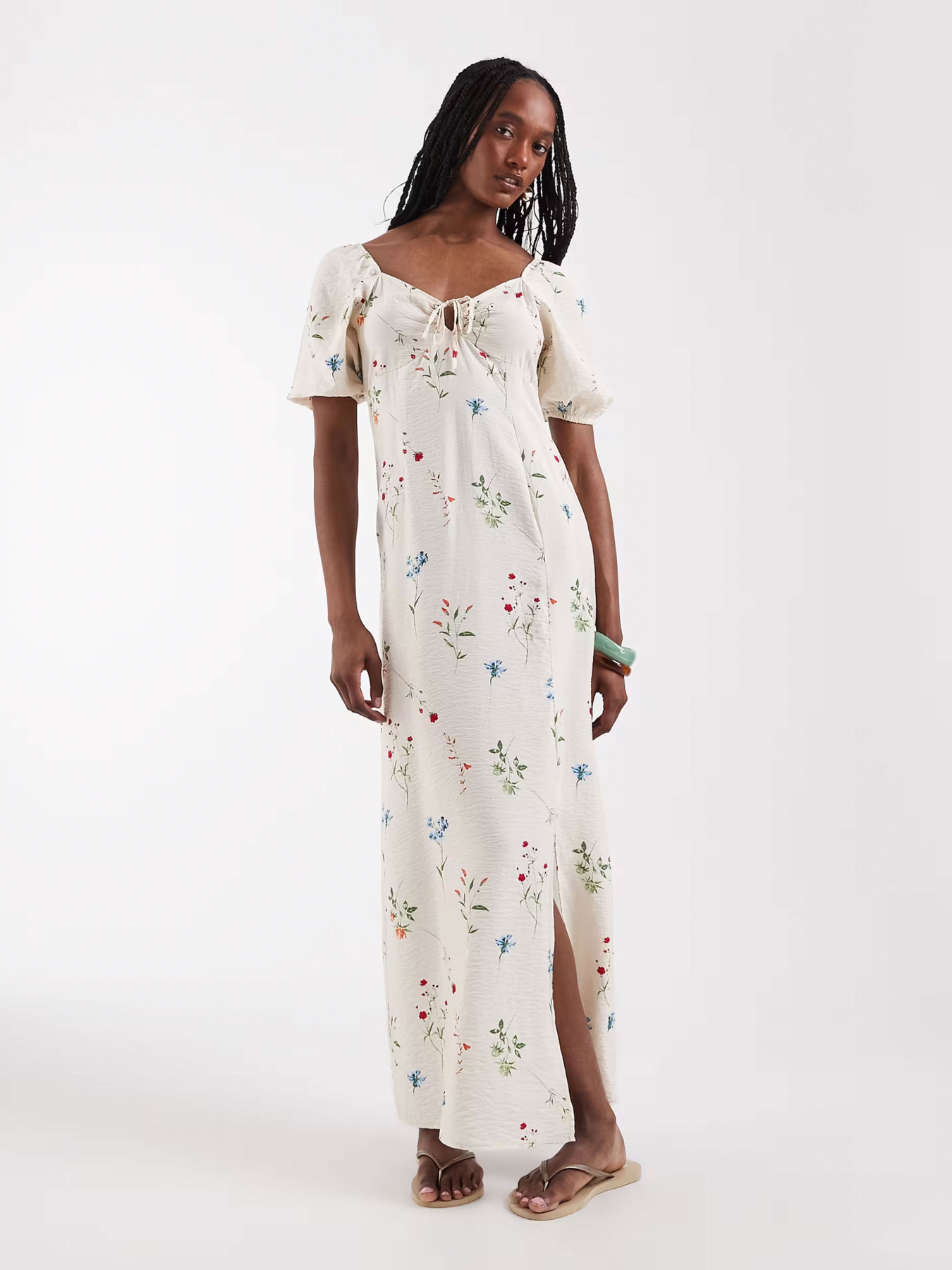 Платья Vero Moda JOSIE 2/4 TIE ANKLE DRESS модель 10341593_Birch Bina Фото