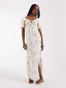 Платья Vero Moda JOSIE 2/4 TIE ANKLE DRESS модель 10341593_Birch Bina Фото