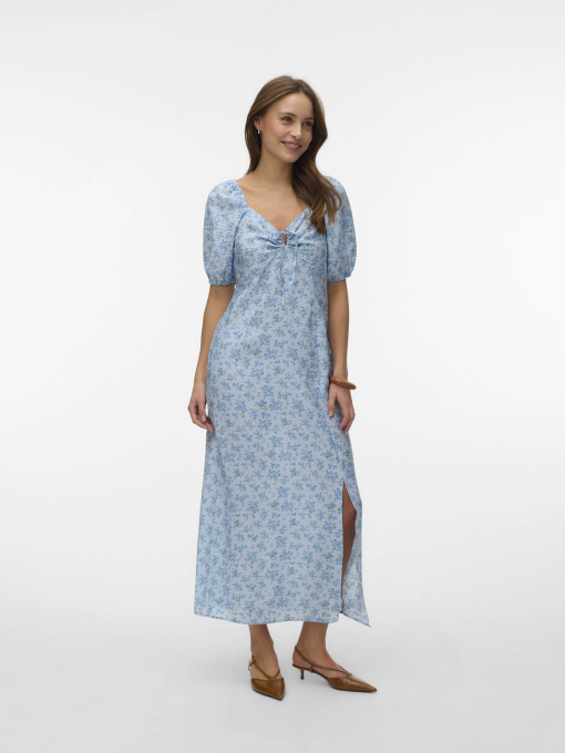 Платья Vero Moda JOSIE 2/4 TIE ANKLE DRESS модель 10341593_Cashmere Blue Blue molly Фото