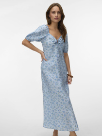 Платья Vero Moda JOSIE 2/4 TIE ANKLE DRESS модель 10341593_Cashmere Blue Blue molly Фото