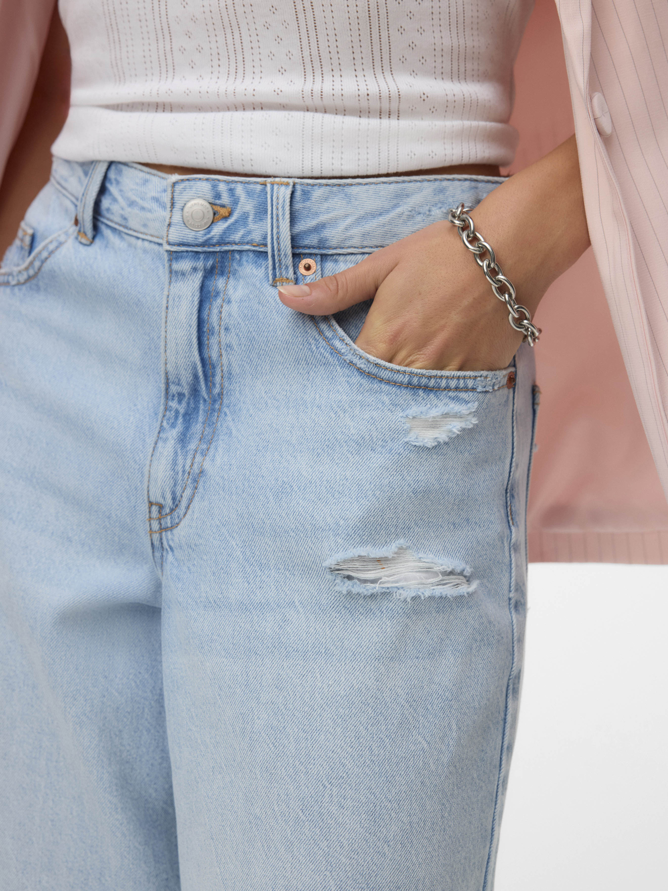 Шорты Vero Moda HADLEY MR BERMUDA DENIM  SHORT модель 10342092_Light Blue Denim Фото