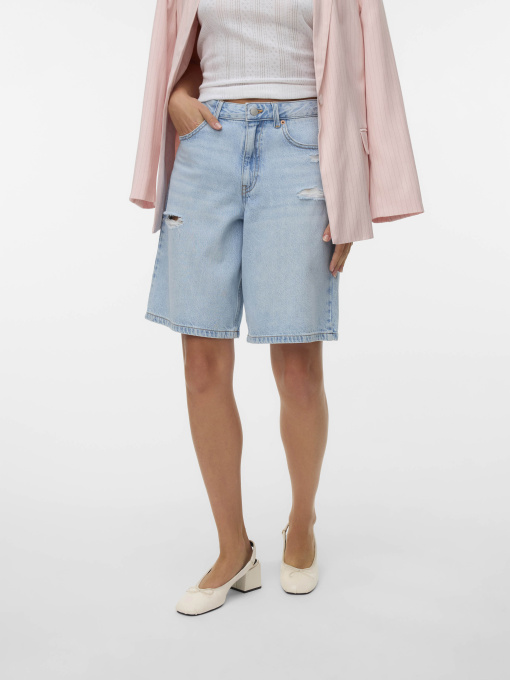 Шорты Vero Moda HADLEY MR BERMUDA DENIM  SHORT модель 10342092_Light Blue Denim Фото
