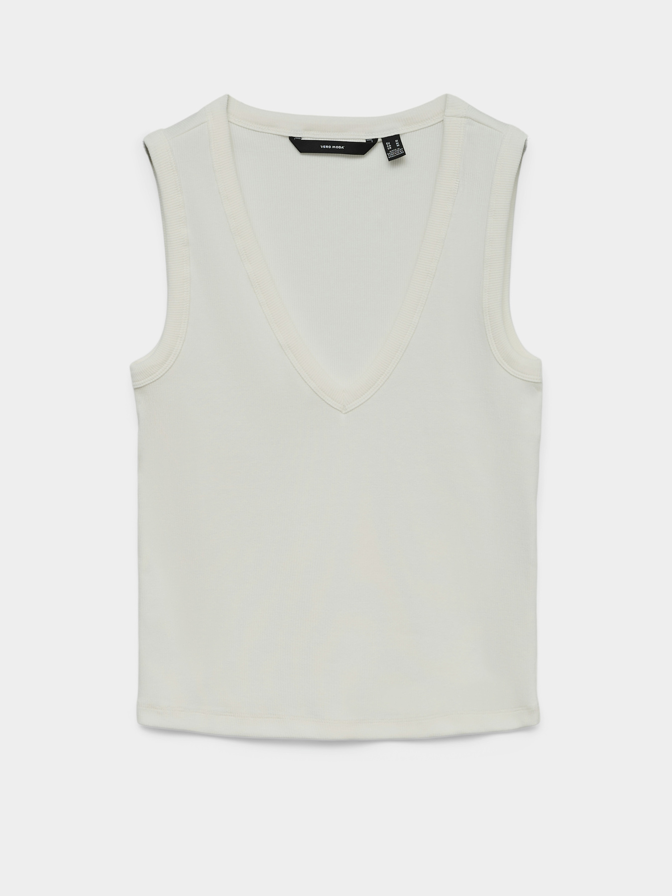 Футболки и поло Vero Moda CHLOE SHORT DEEP V-NECK TOP модель 10342916_Snow White Фото