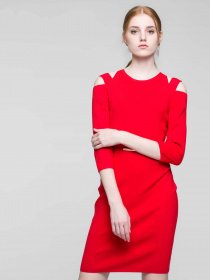 Сукня міді Vero Moda модель 316446506074_червоний Фото