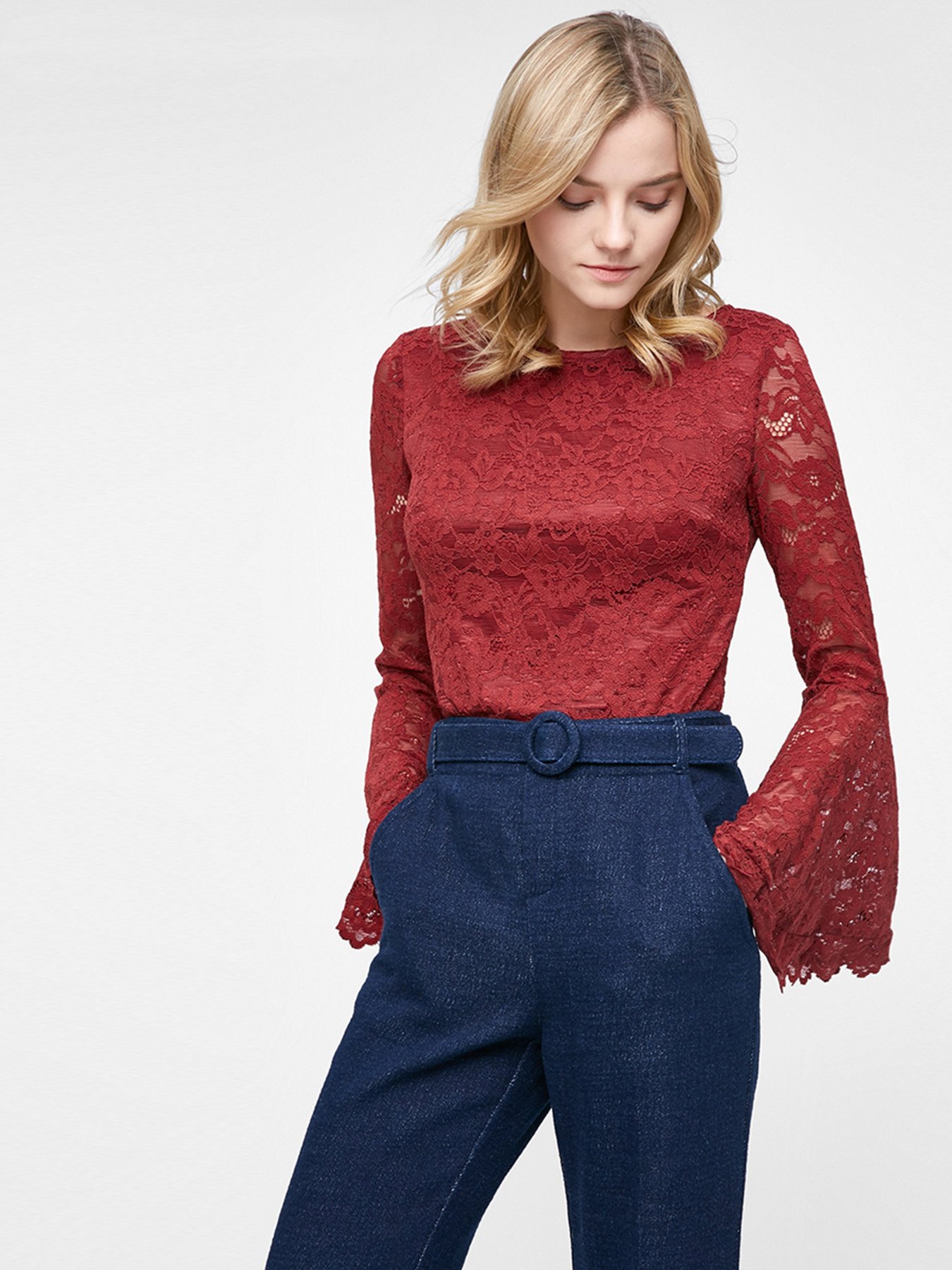 Сорочки Vero Moda модель 317102503F15_бордовий Фото