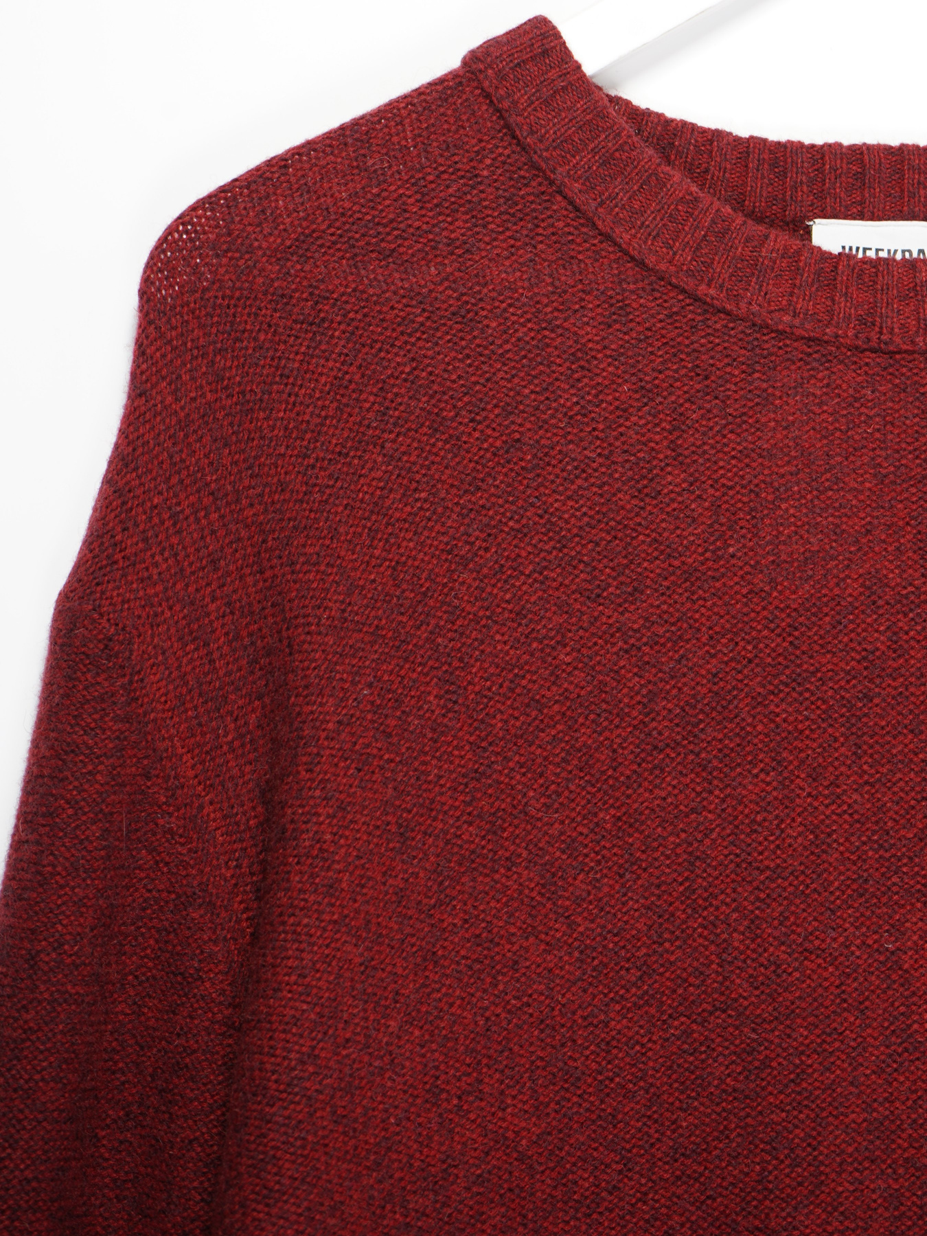 Джемпер Weekday модель 0418787_бордовий комб. Фото