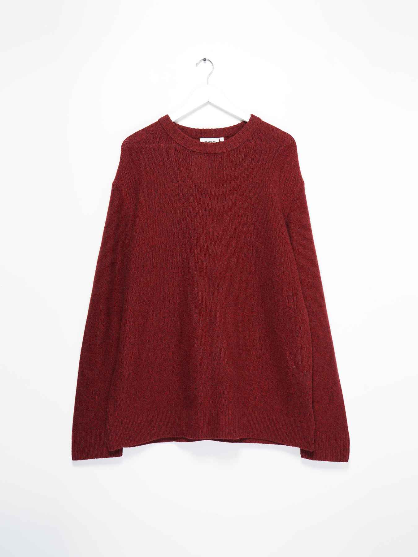 Джемпер Weekday модель 0418787_бордовий комб. Фото