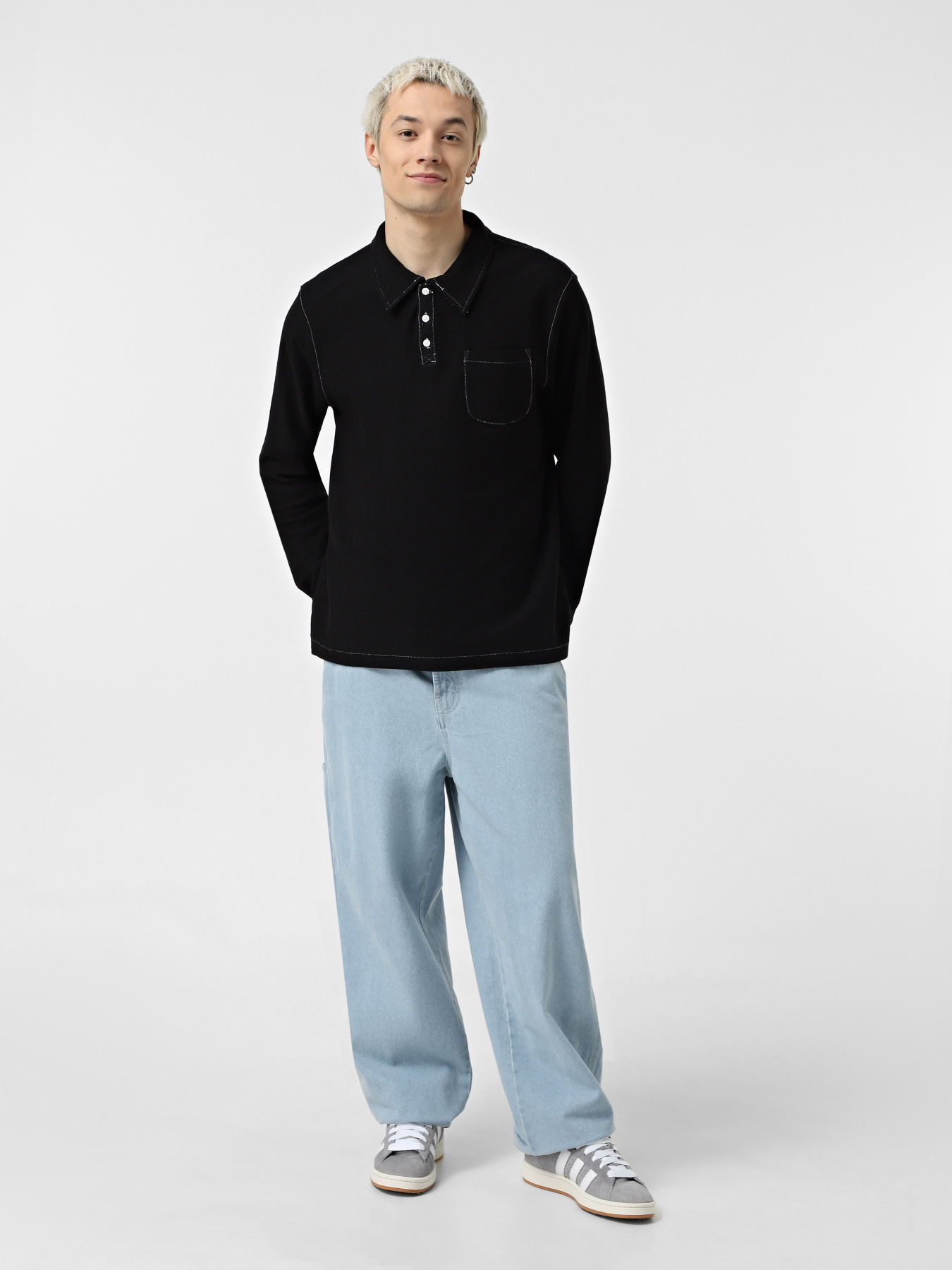 Поло Weekday модель 784696_BLACK Фото