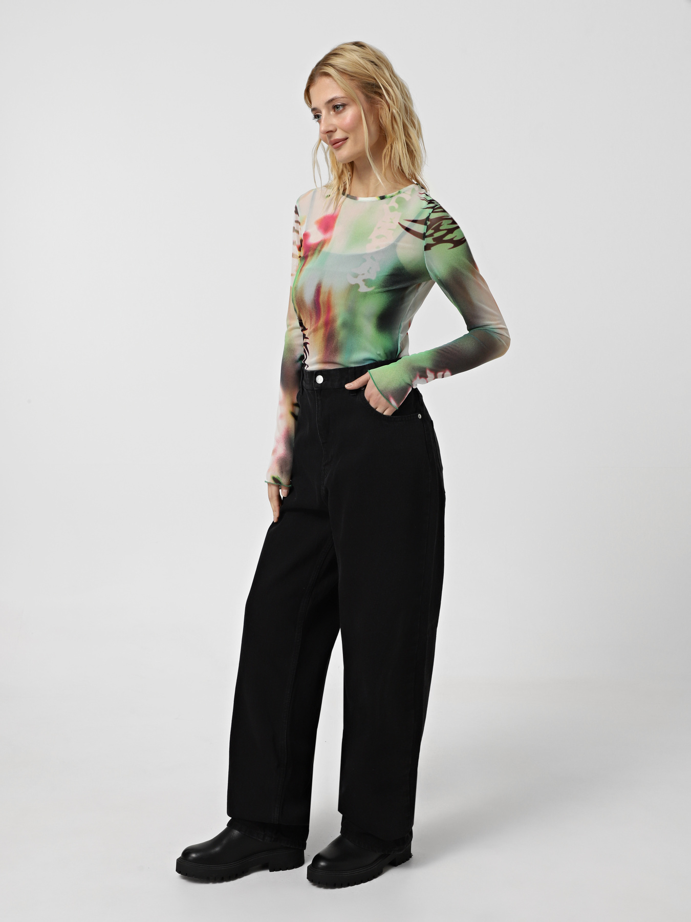 Прямі джинси Weekday модель 970127_BLACK Фото