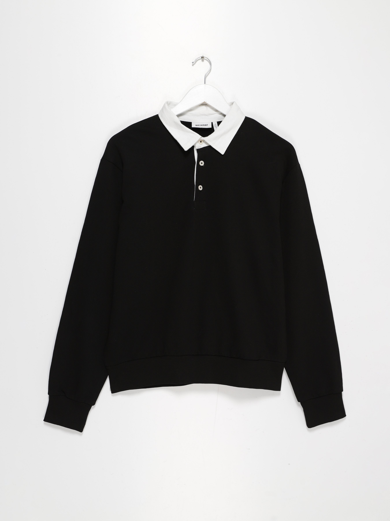 Світшот Weekday модель 0836083_чорний з білим Фото