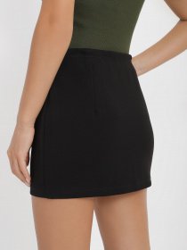 Спідниця міді Weekday модель 0887060_чорний Фото