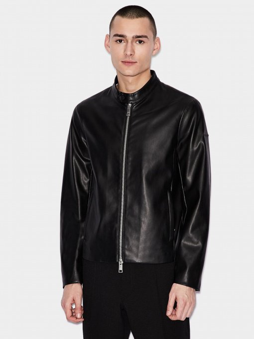 Куртка кожаная Armani Exchange модель 8NZB08-ZNAAZ-1200 Фото