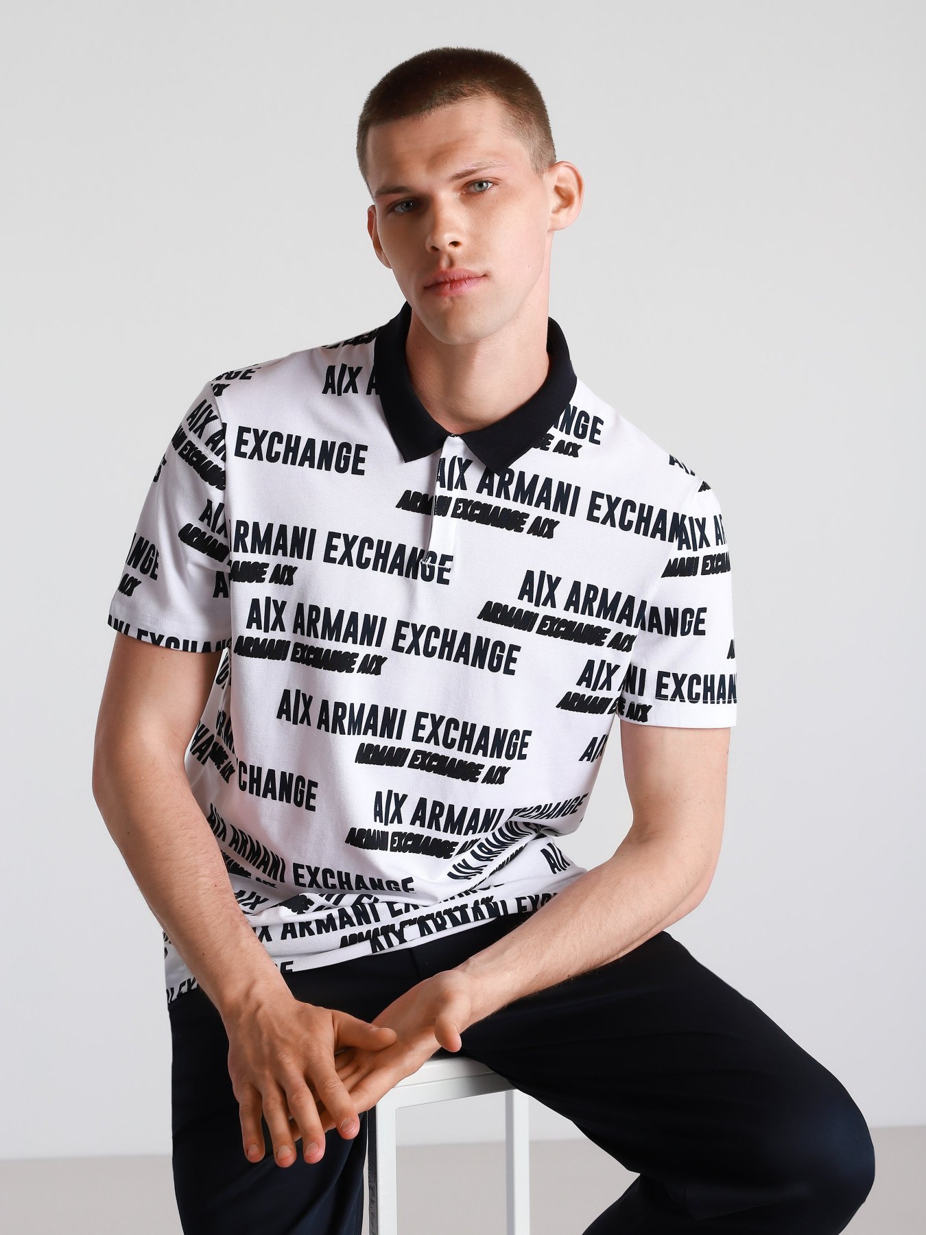 Поло Armani Exchange модель 3KZFAE-ZJ7YZ-2103 Фото