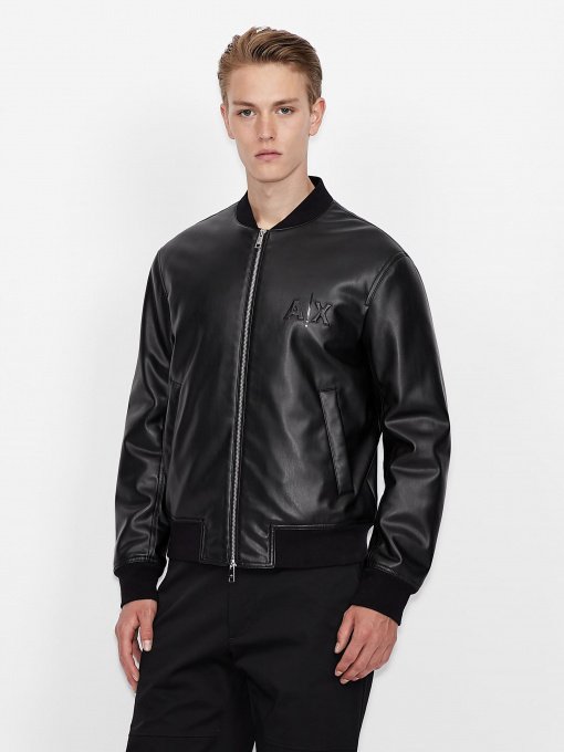 Куртка кожаная Armani Exchange модель 6KZB03-ZNHWZ-1200 Фото