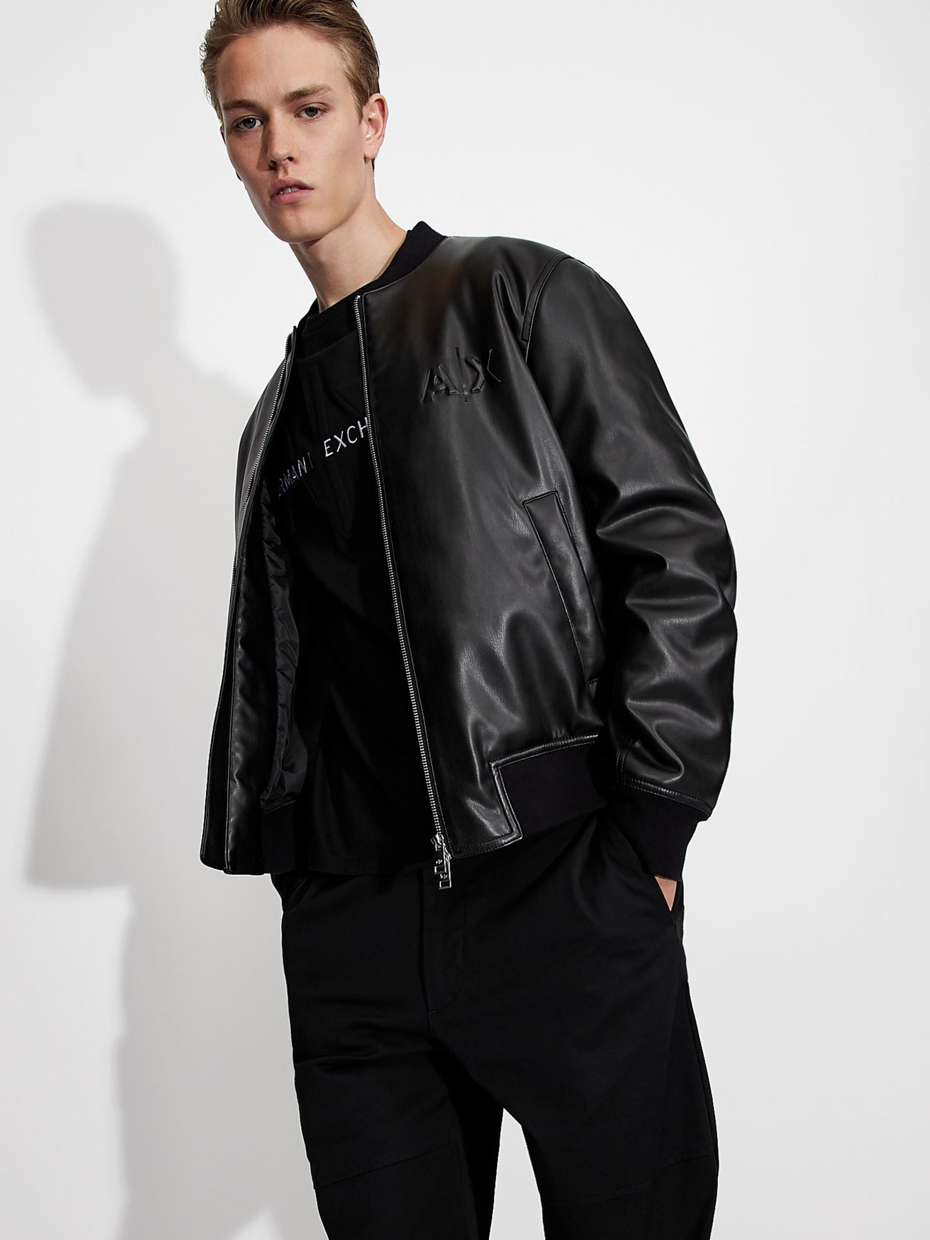 Шкіряна куртка Armani Exchange модель 6KZB03-ZNHWZ-1200 Фото