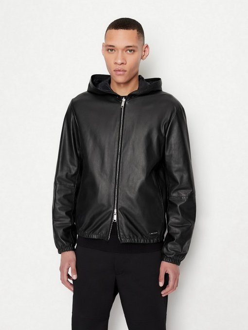 Куртка кожаная Armani Exchange модель I9R01P-I9P01-999 Фото