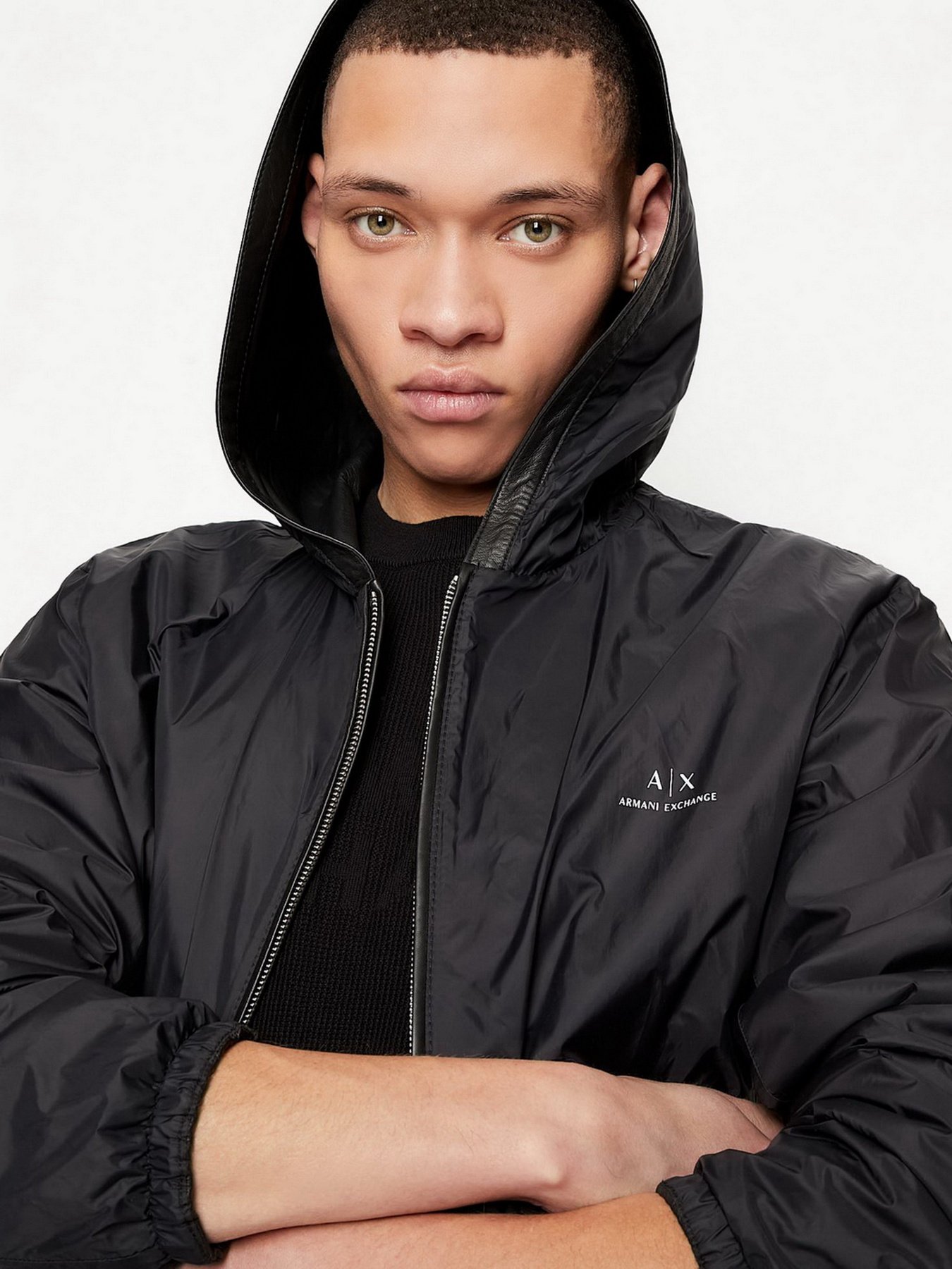 Шкіряна куртка Armani Exchange модель I9R01P-I9P01-999 Шкіряна куртка Armani Exchange модель I9R01P-I9P01-999 Фото