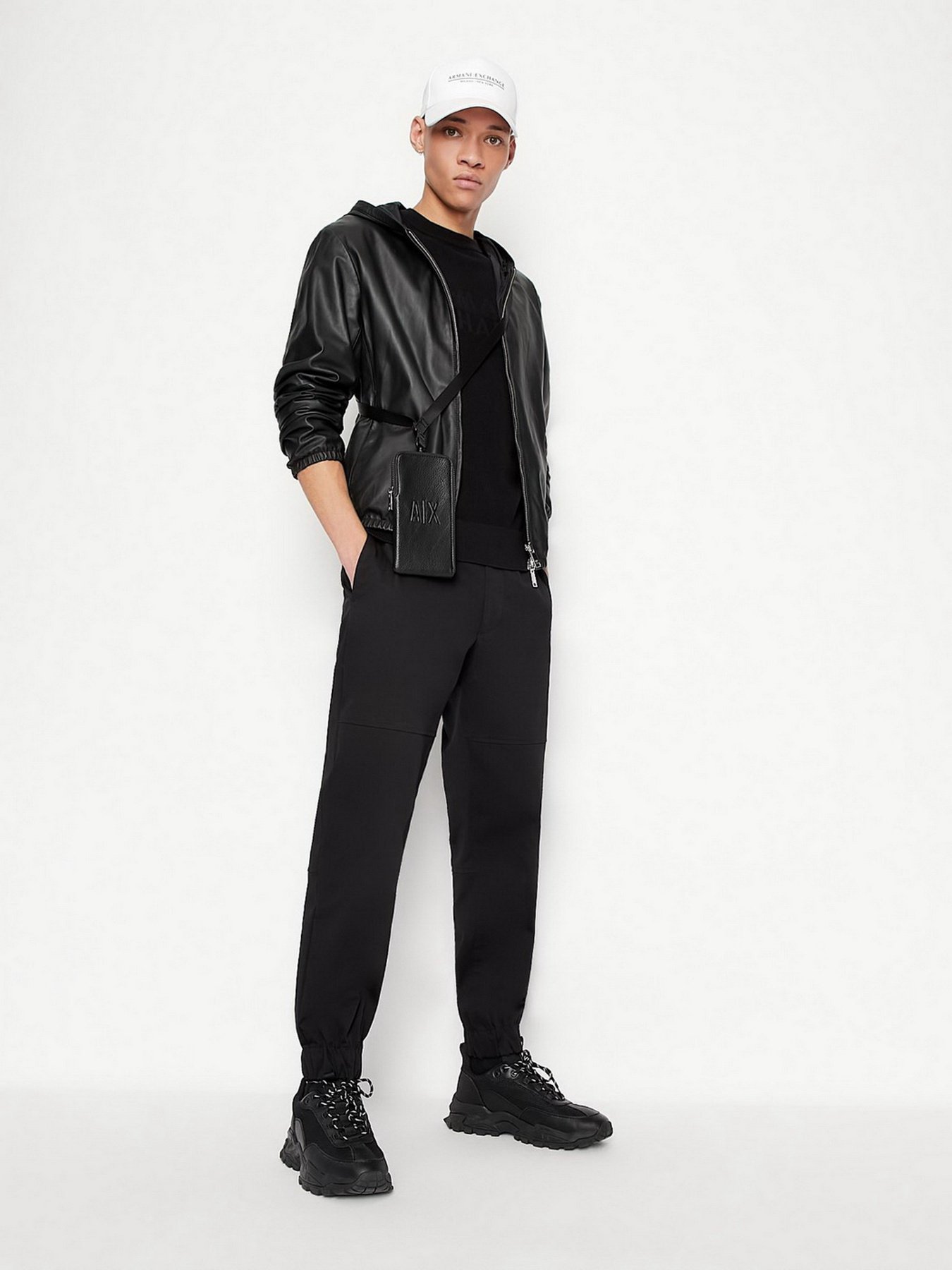 Шкіряна куртка Armani Exchange модель I9R01P-I9P01-999 Шкіряна куртка Armani Exchange модель I9R01P-I9P01-999 Фото