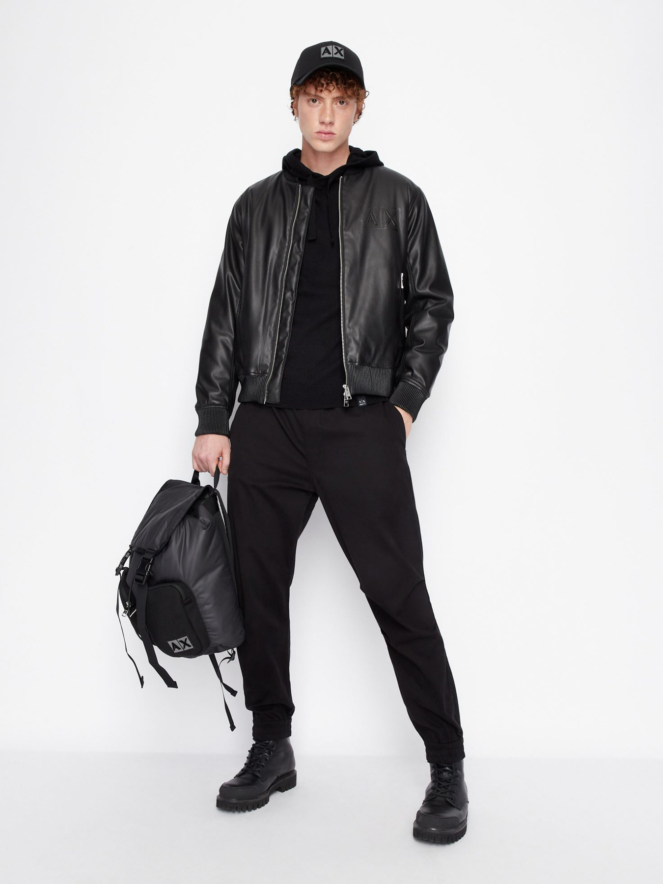 Куртка кожаная Armani Exchange модель 6LZB16-ZE1CZ-1200 Фото