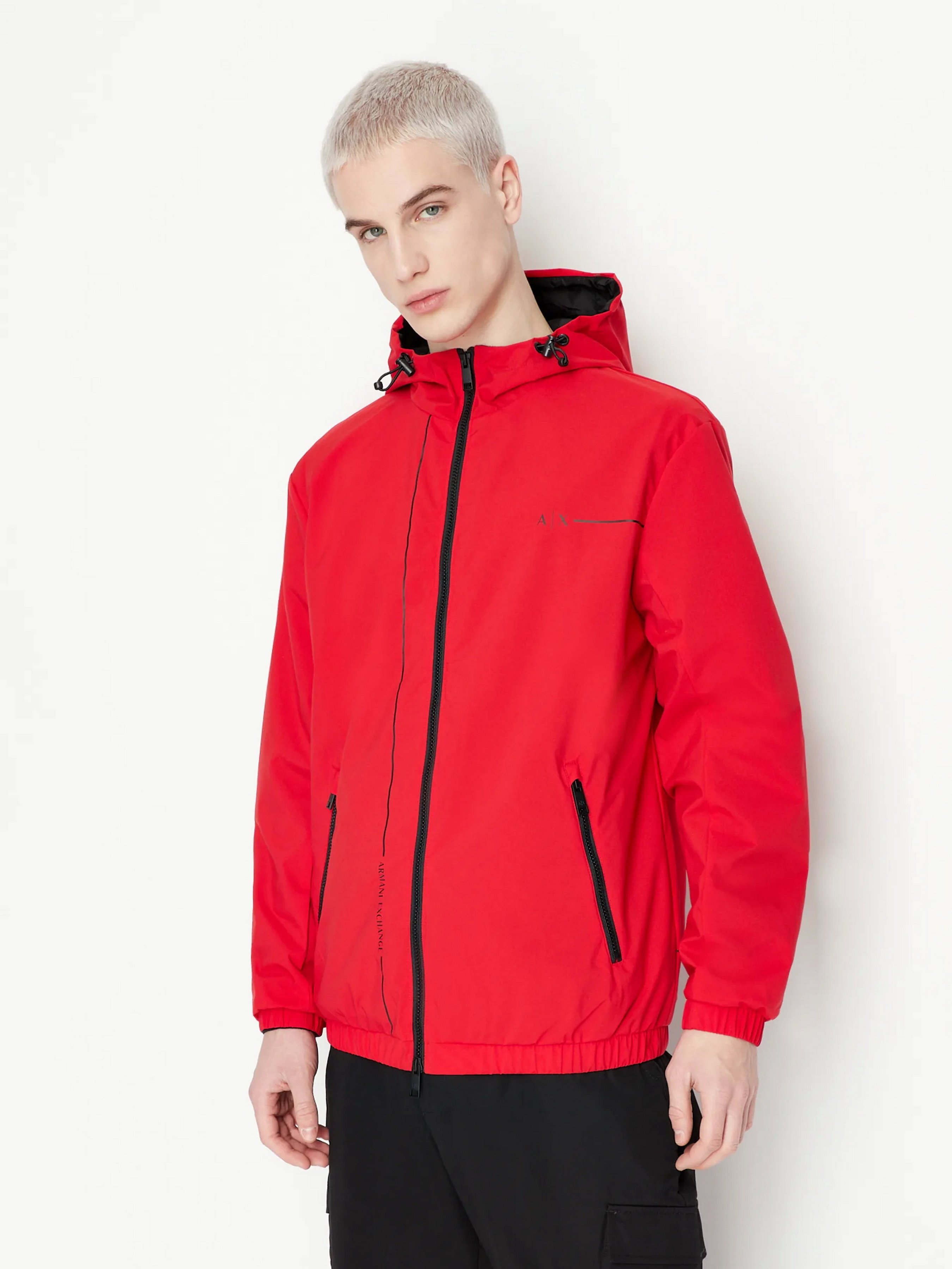 Чоловіча Демісезонна куртка Armani Exchange  (WH3795) колір червоний, матеріал поліестер Armani Exchange - купити в Україні