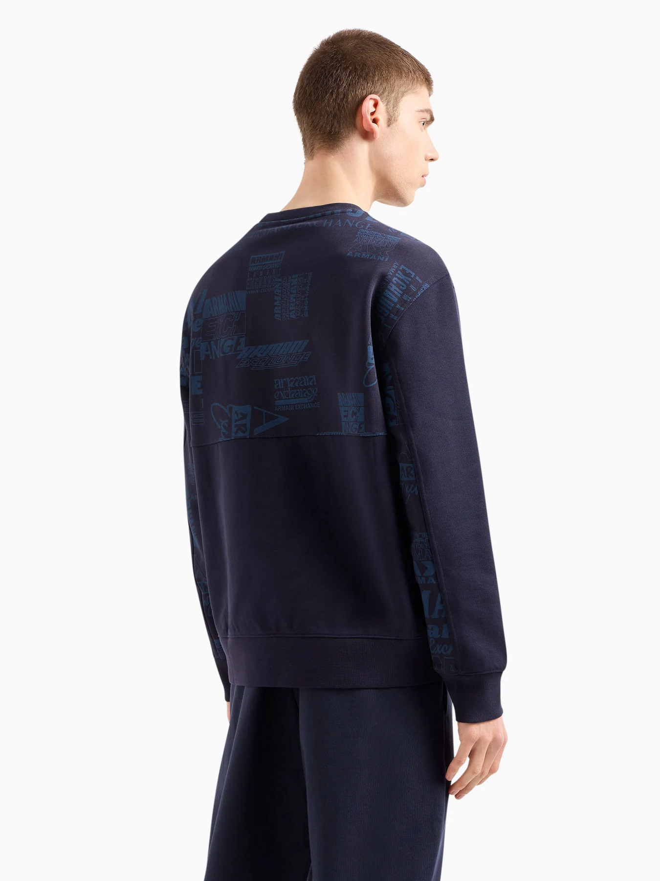 Свитшот Armani Exchange Allover Logo модель 3DZMHK-ZJXRZ-65BH Фото