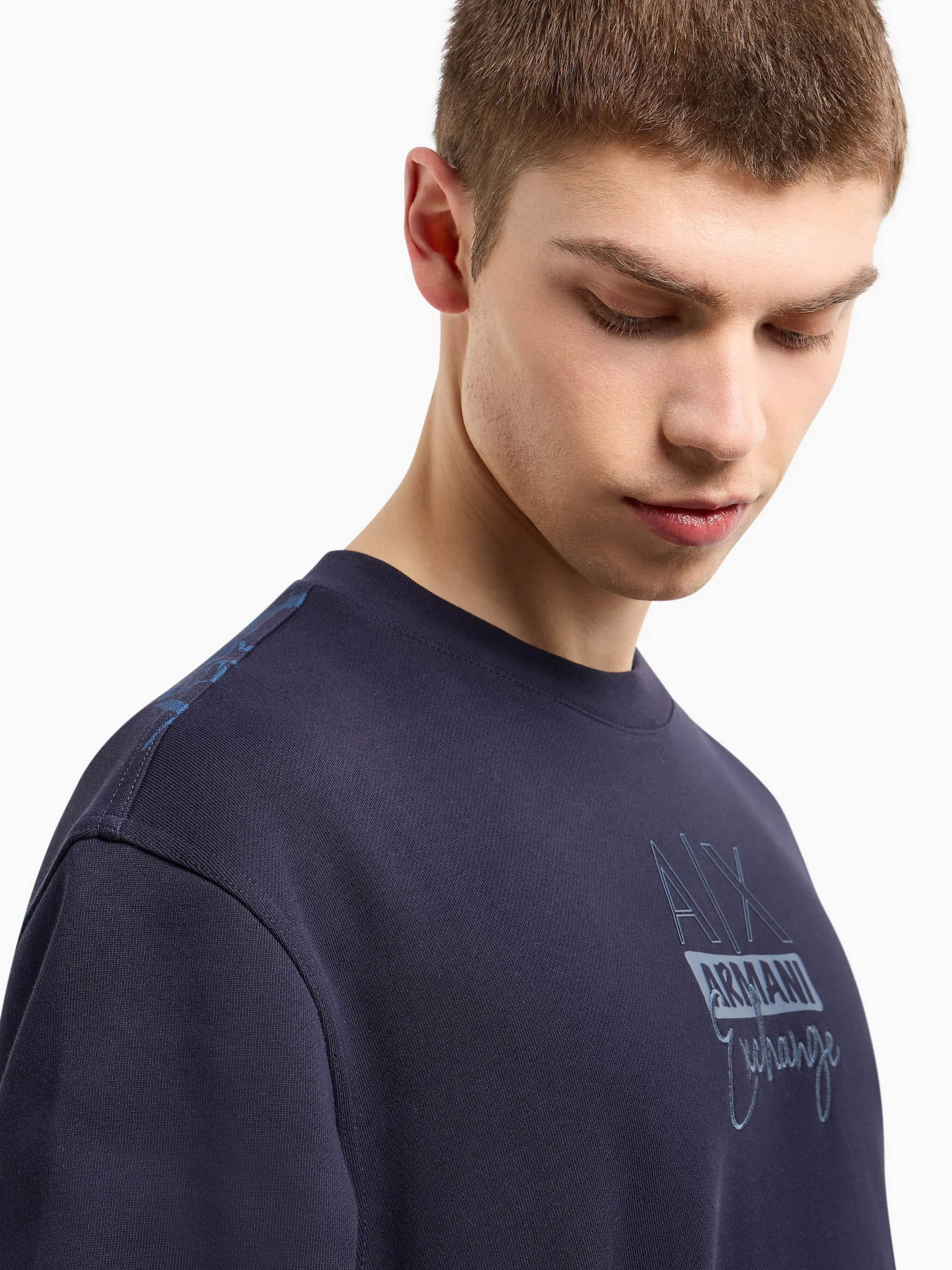 Свитшот Armani Exchange Allover Logo модель 3DZMHK-ZJXRZ-65BH Фото