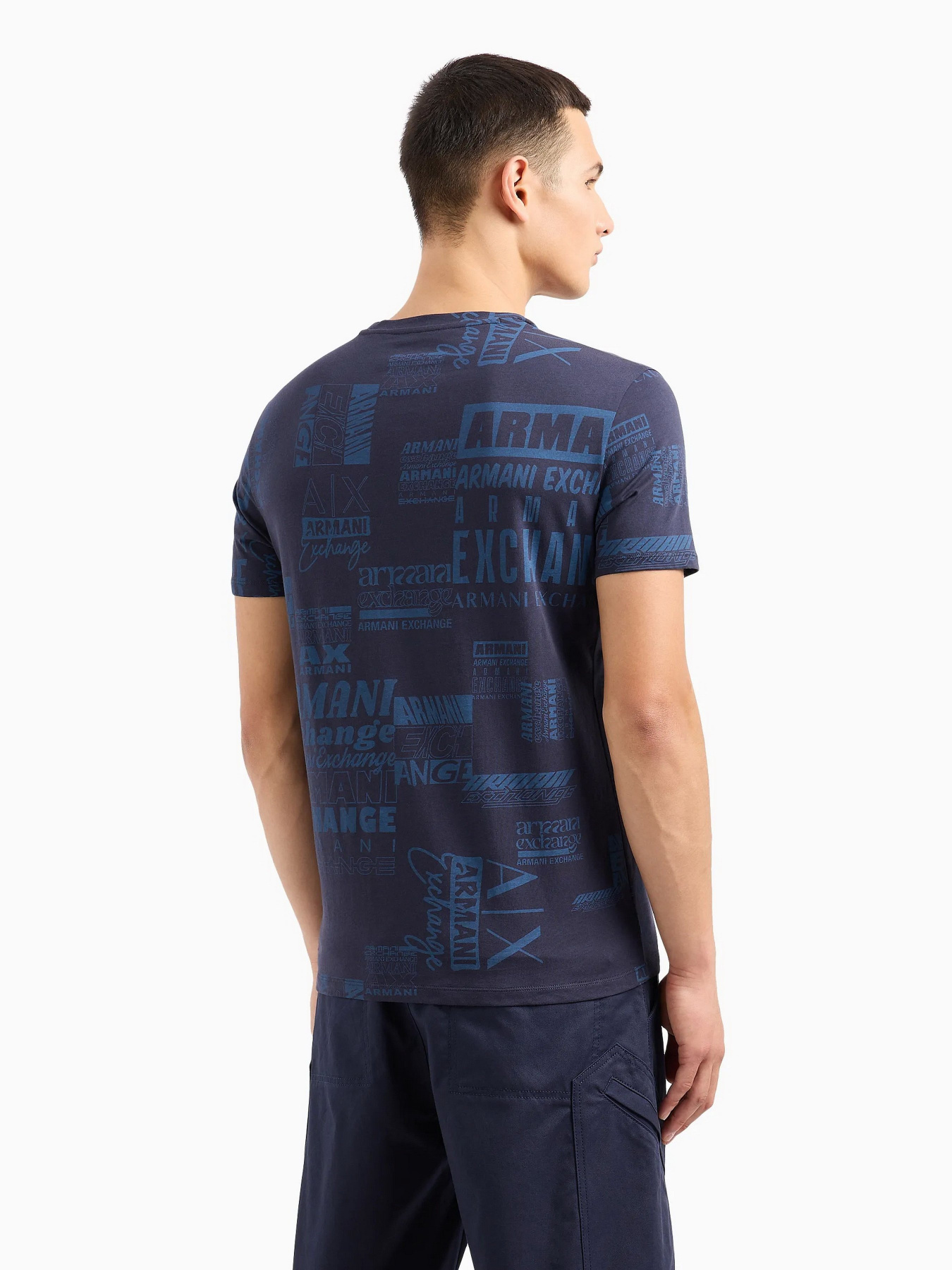 Футболка Armani Exchange Allover Logo модель 3DZTHW-ZJ8EZ-75AG Фото