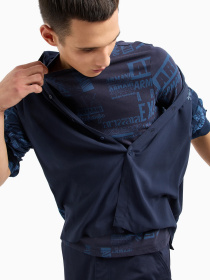 Футболка Armani Exchange Allover Logo модель 3DZTHW-ZJ8EZ-75AG Фото