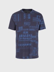 Футболка Armani Exchange Allover Logo модель 3DZTHW-ZJ8EZ-75AG Фото
