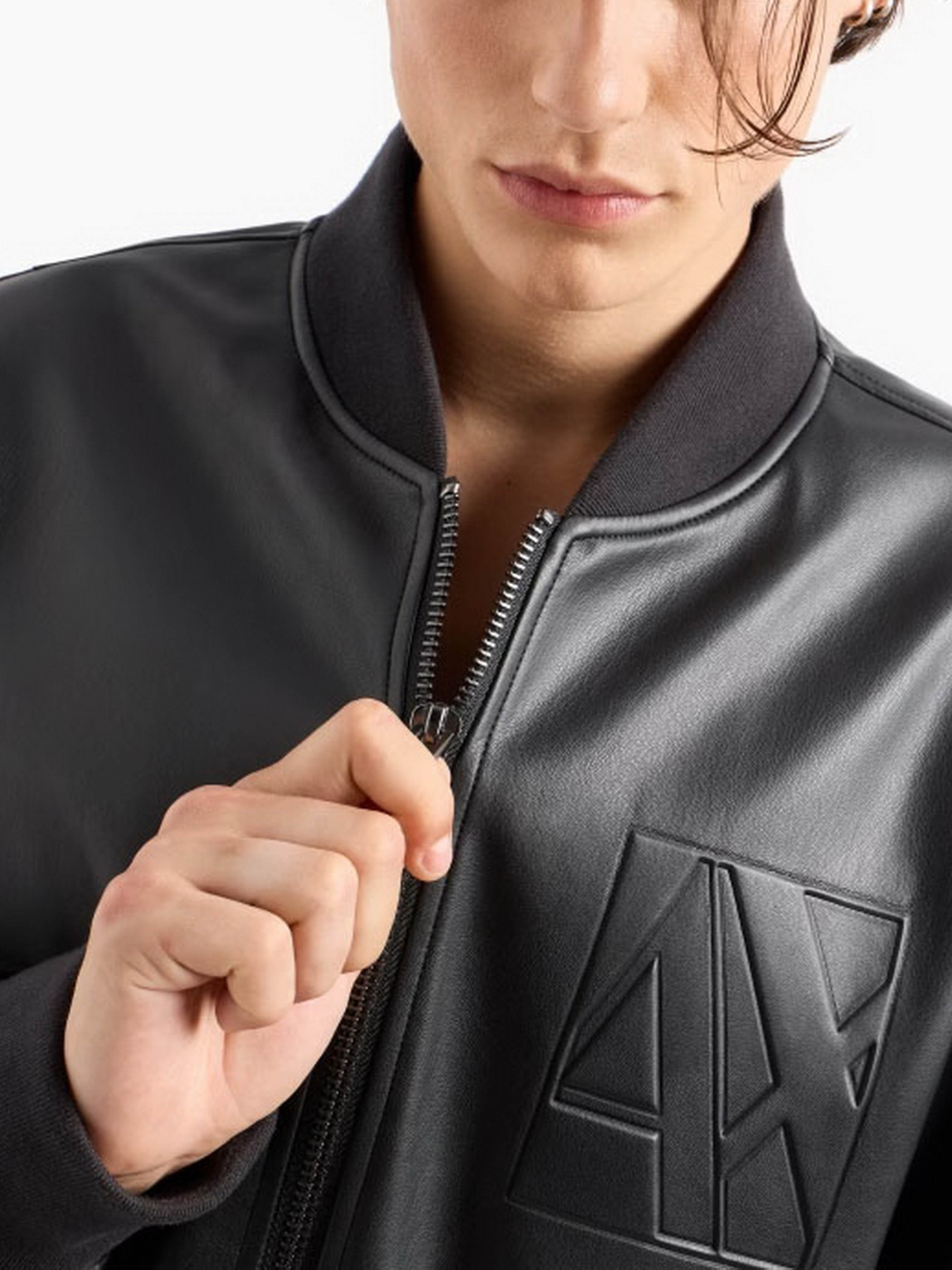 Куртка кожаная Armani Exchange модель 6DZB23-ZE1CZ-1200 Фото