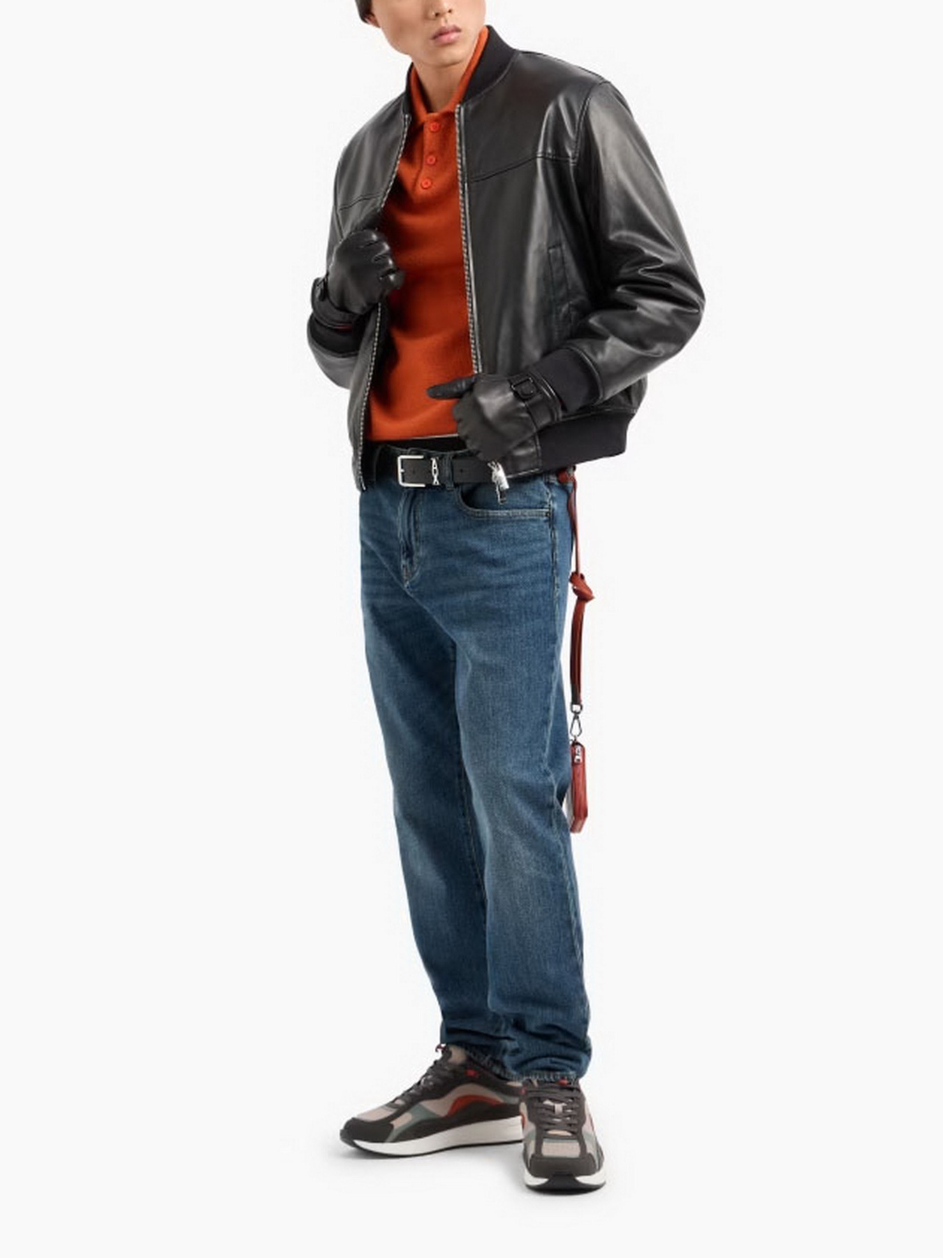 Шкіряна куртка Armani Exchange Black Edition модель XM000104-AF10500-UC001 Фото