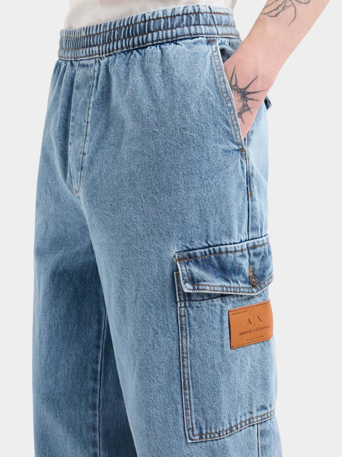 Широкие джинсы Armani Exchange модель XM000384-AF13367-MB003 Фото