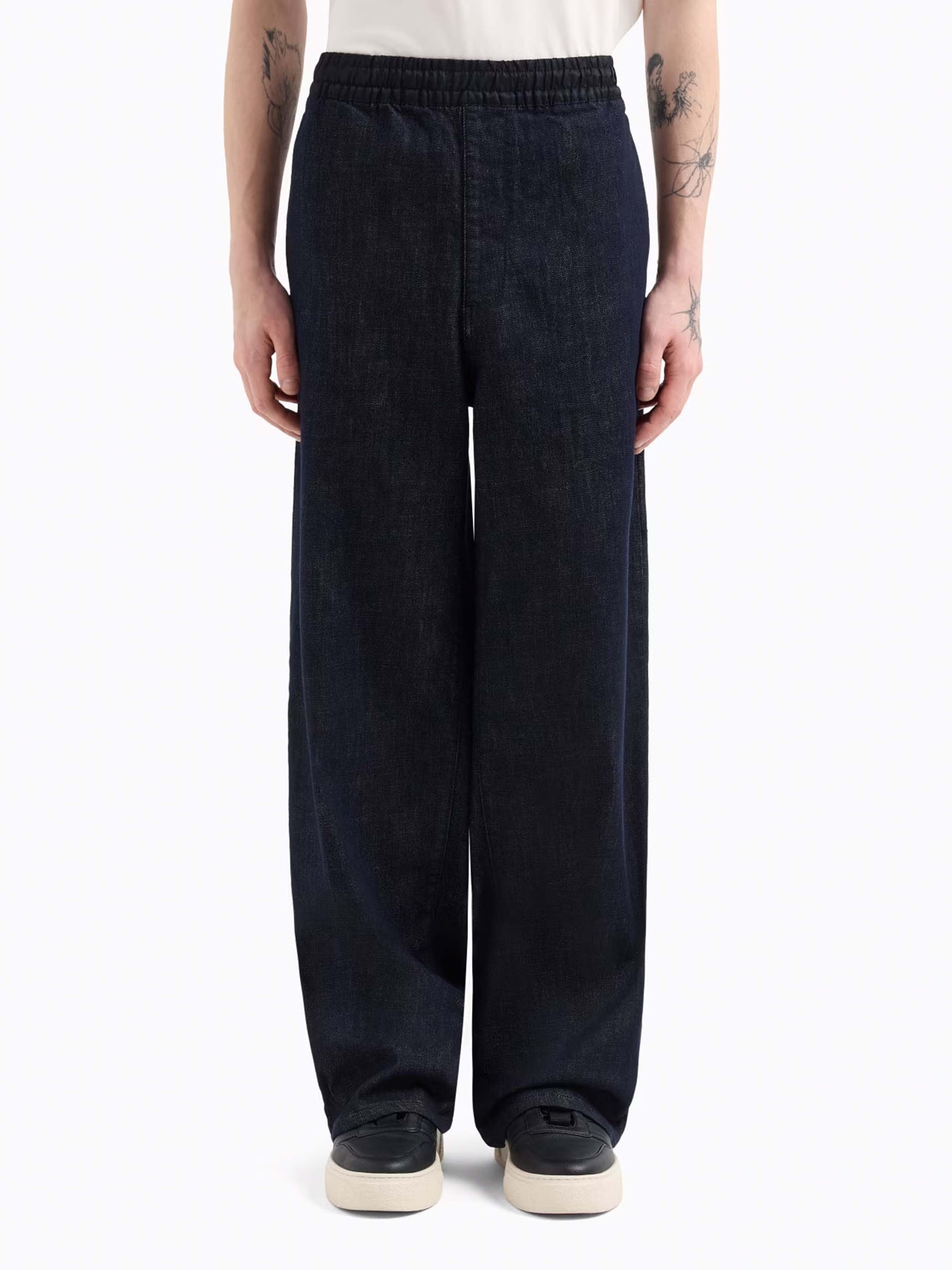 Чоловічі Широкі джинси Armani Exchange  (WH4702) колір синій, матеріал бавовна/поліестер