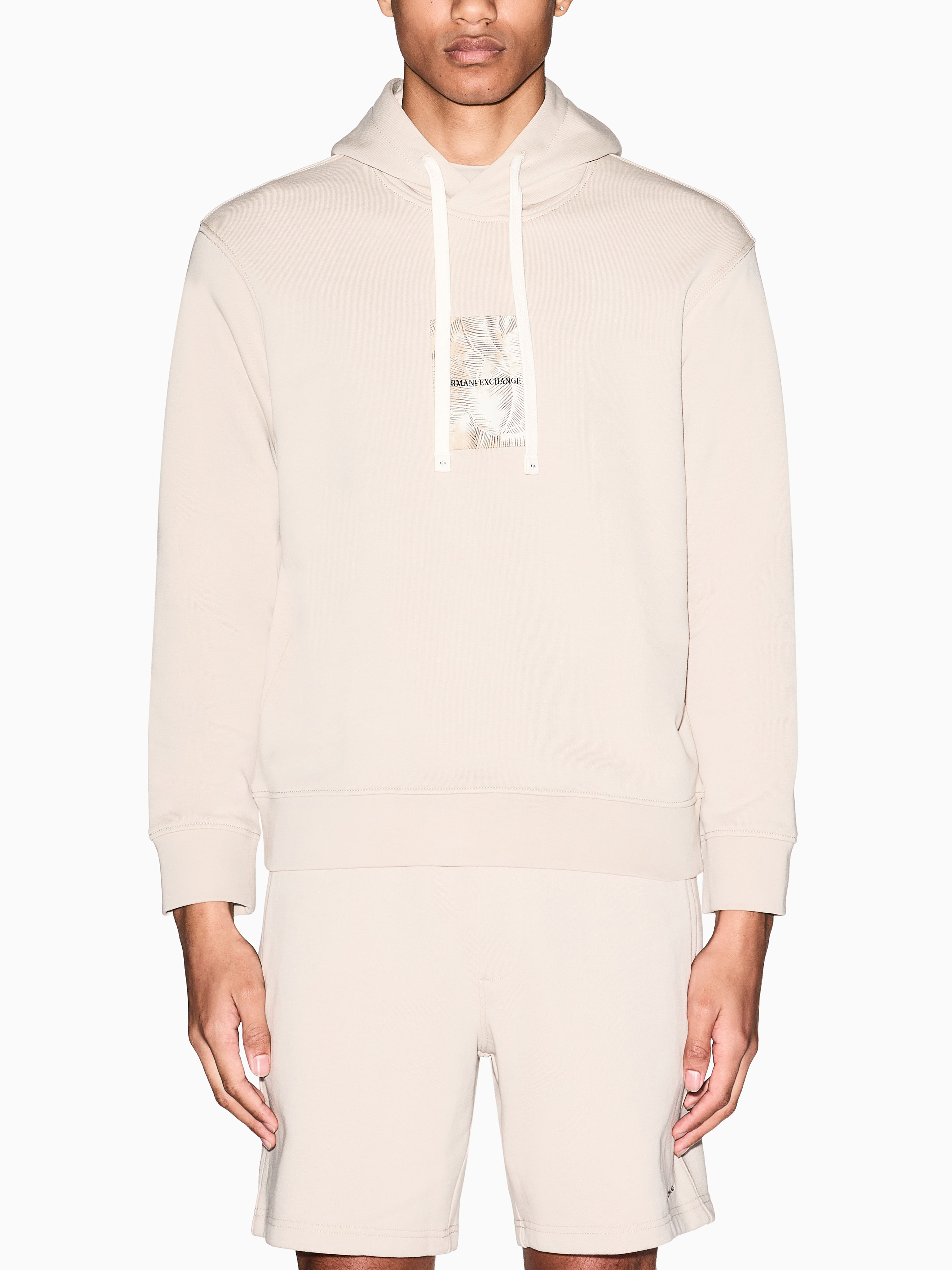 Бавовняне Чоловіче Худі Armani Exchange  (WH5083) колір бежевий Armani Exchange - купити в Україні
