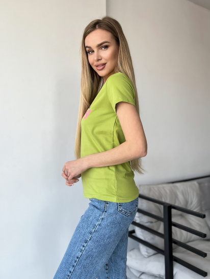 Футболка ISSA Plus модель WN20-452_lightgreen — фото - INTERTOP