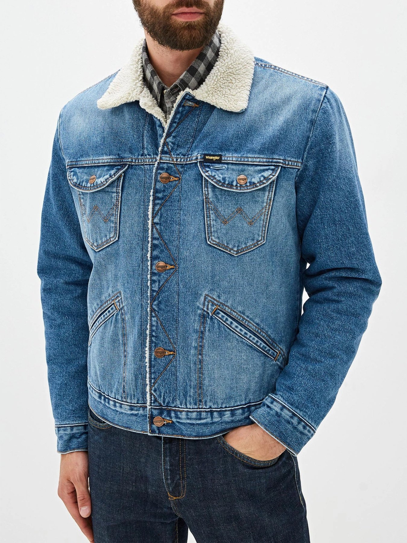 Джинсова куртка Wrangler модель W4MSUG10K Фото