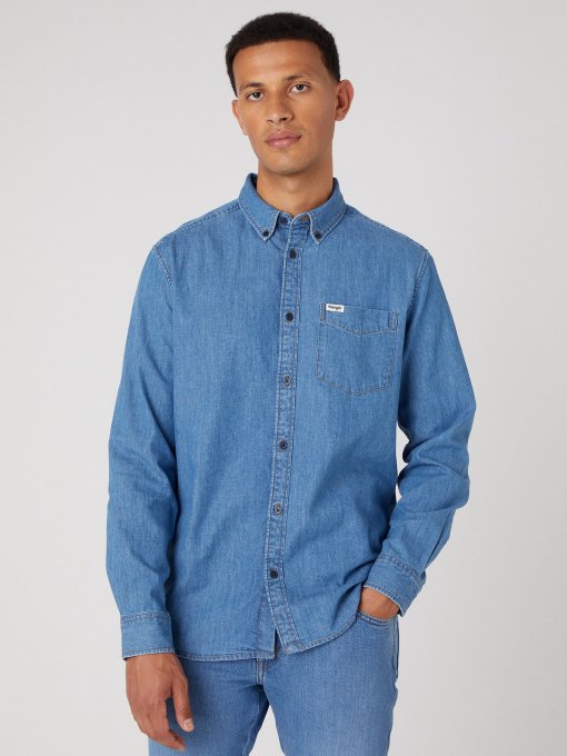 Рубашка Wrangler One Pocket Button Down модель W5B15K14V Фото
