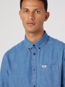 Сорочка повсякденна Wrangler One Pocket Button Down модель W5B15K14V Фото
