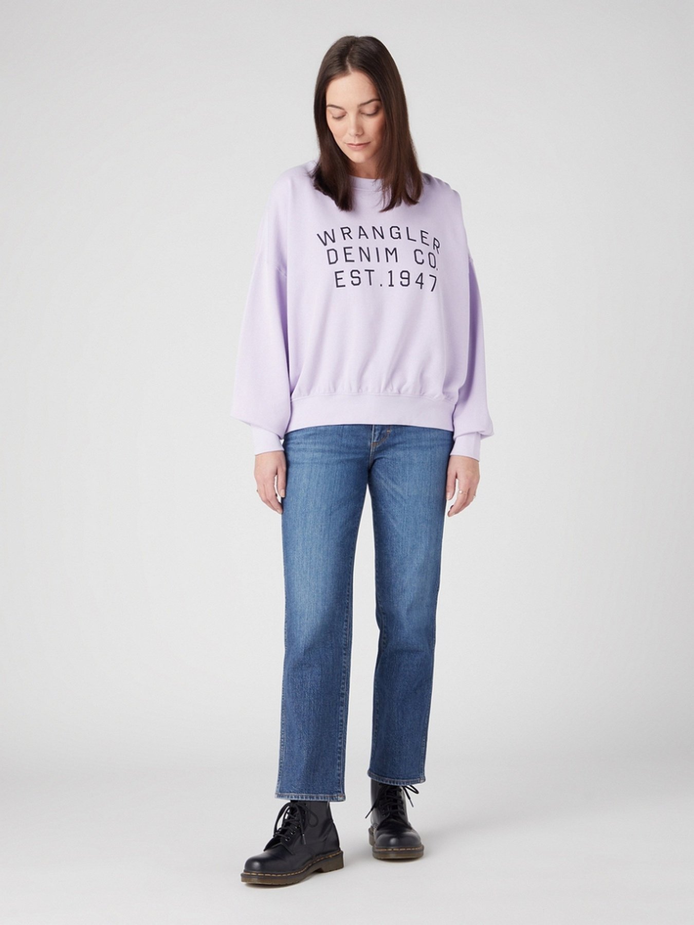 Світшот Wrangler Crew Sweat Slogan модель W6R5HAP26 Фото