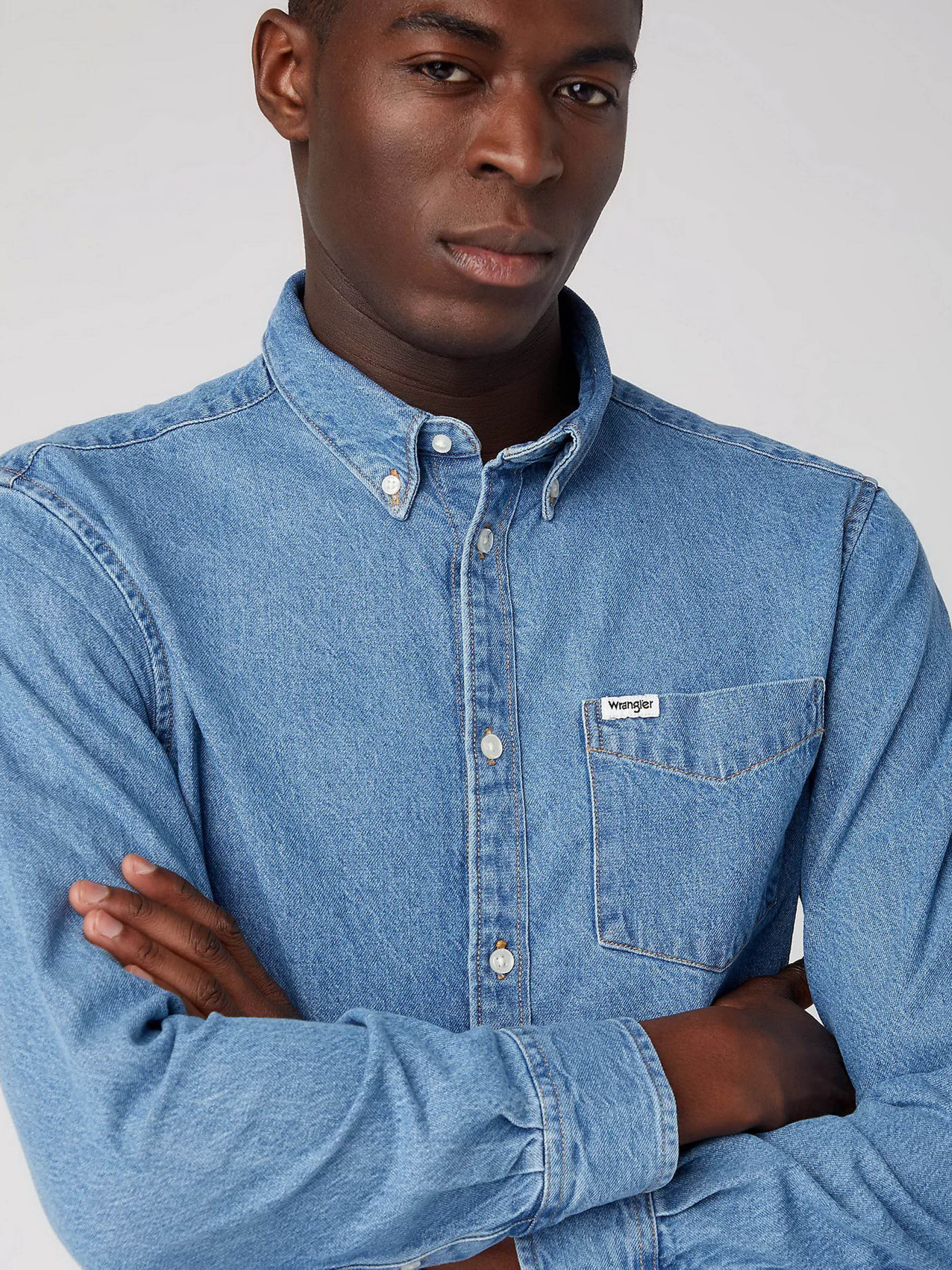 Сорочка повсякденна Wrangler Ls 1 Pkt Button Down модель 112341914 Фото