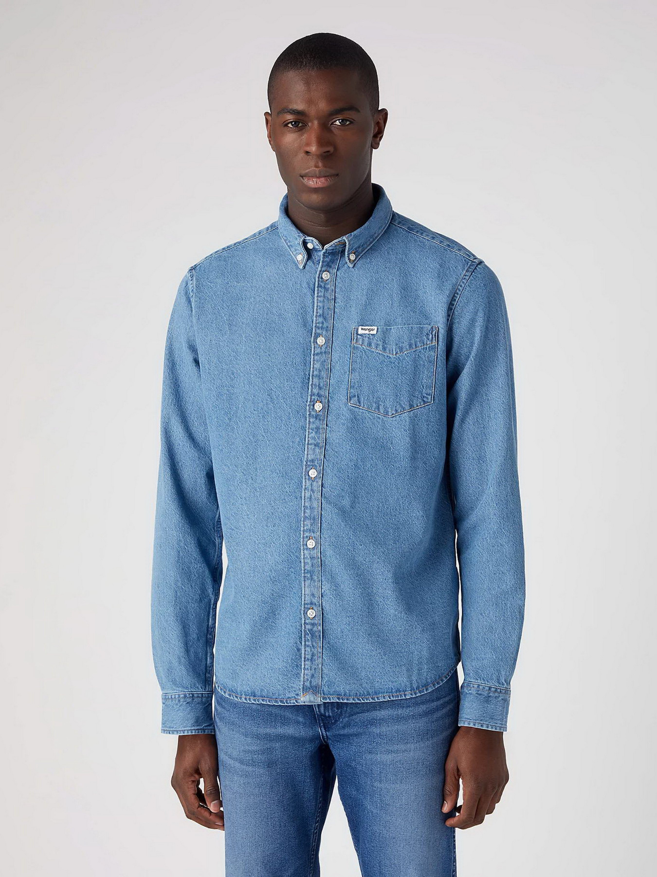 Сорочка повсякденна Wrangler Ls 1 Pkt Button Down модель 112341914 Фото