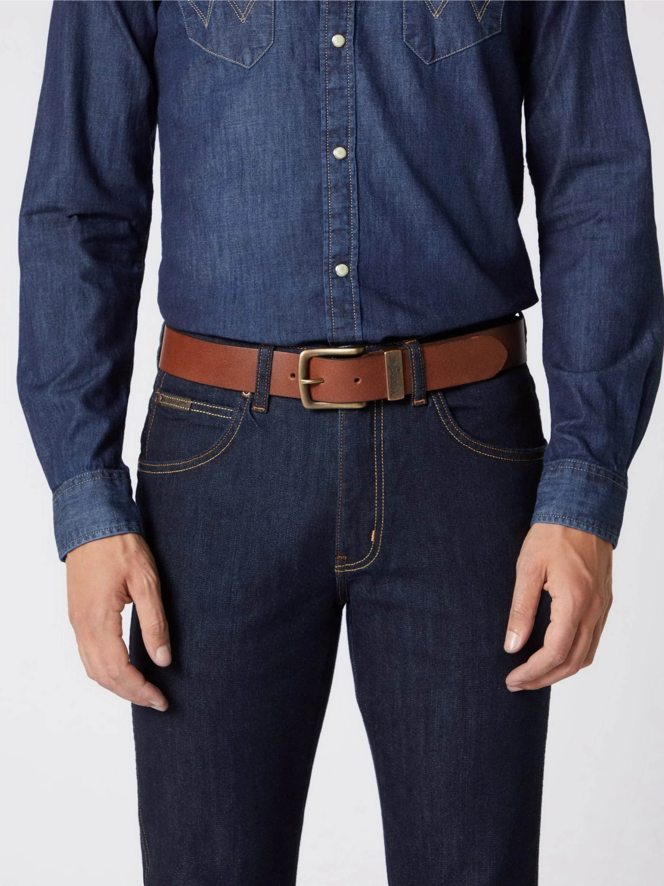 Ремень Wrangler Metal Loop модель W0080US6K Фото