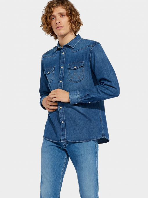 Рубашка повседневная Wrangler Western модель W5MSLW924 Фото