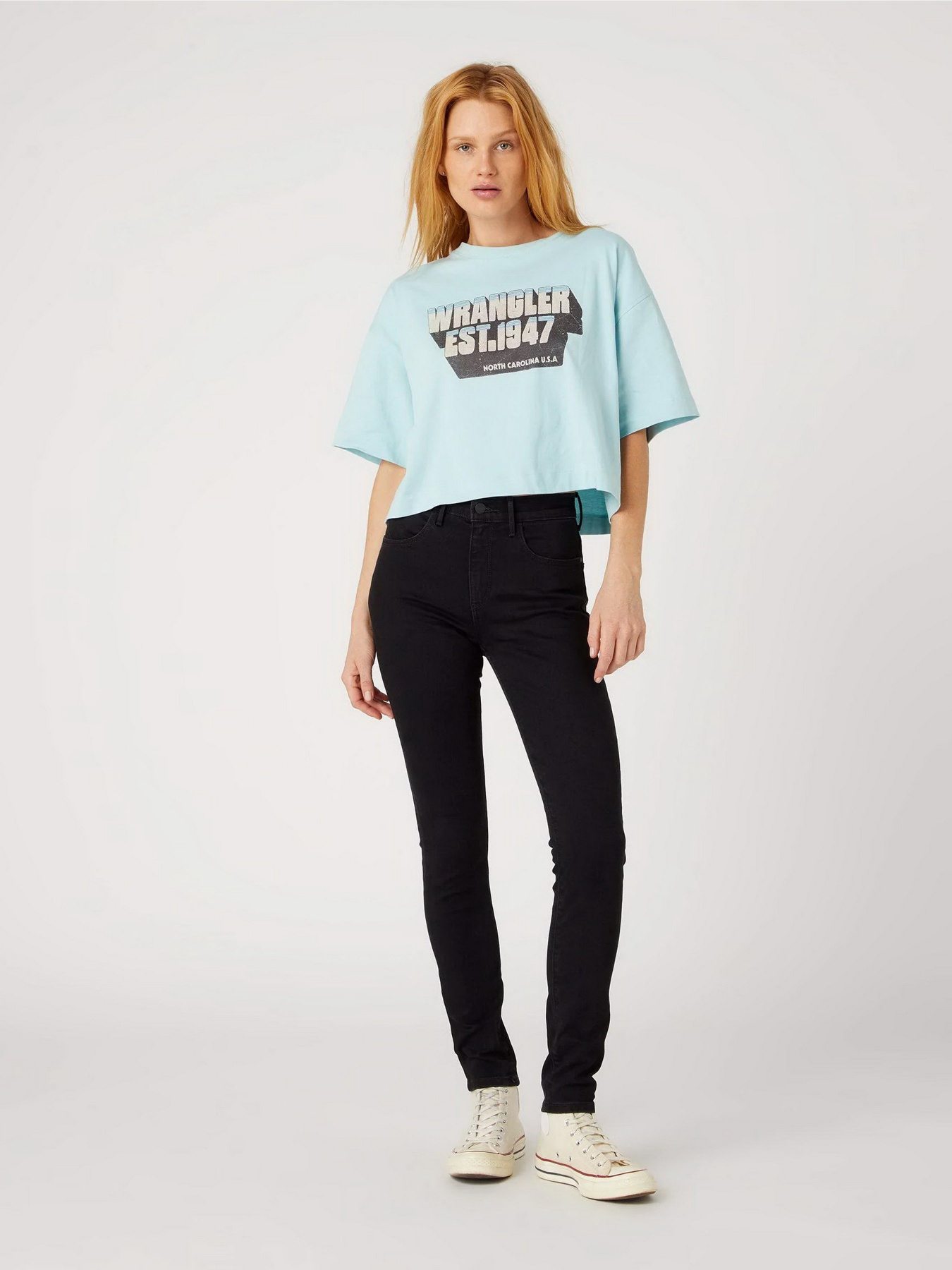 Прямі джинси Wrangler High Skinny модель W27HDF36T Прямі джинси Wrangler High Skinny модель W27HDF36T Фото