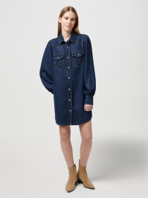 Платье мини Wrangler Balloonsleeve модель 112350339 Фото