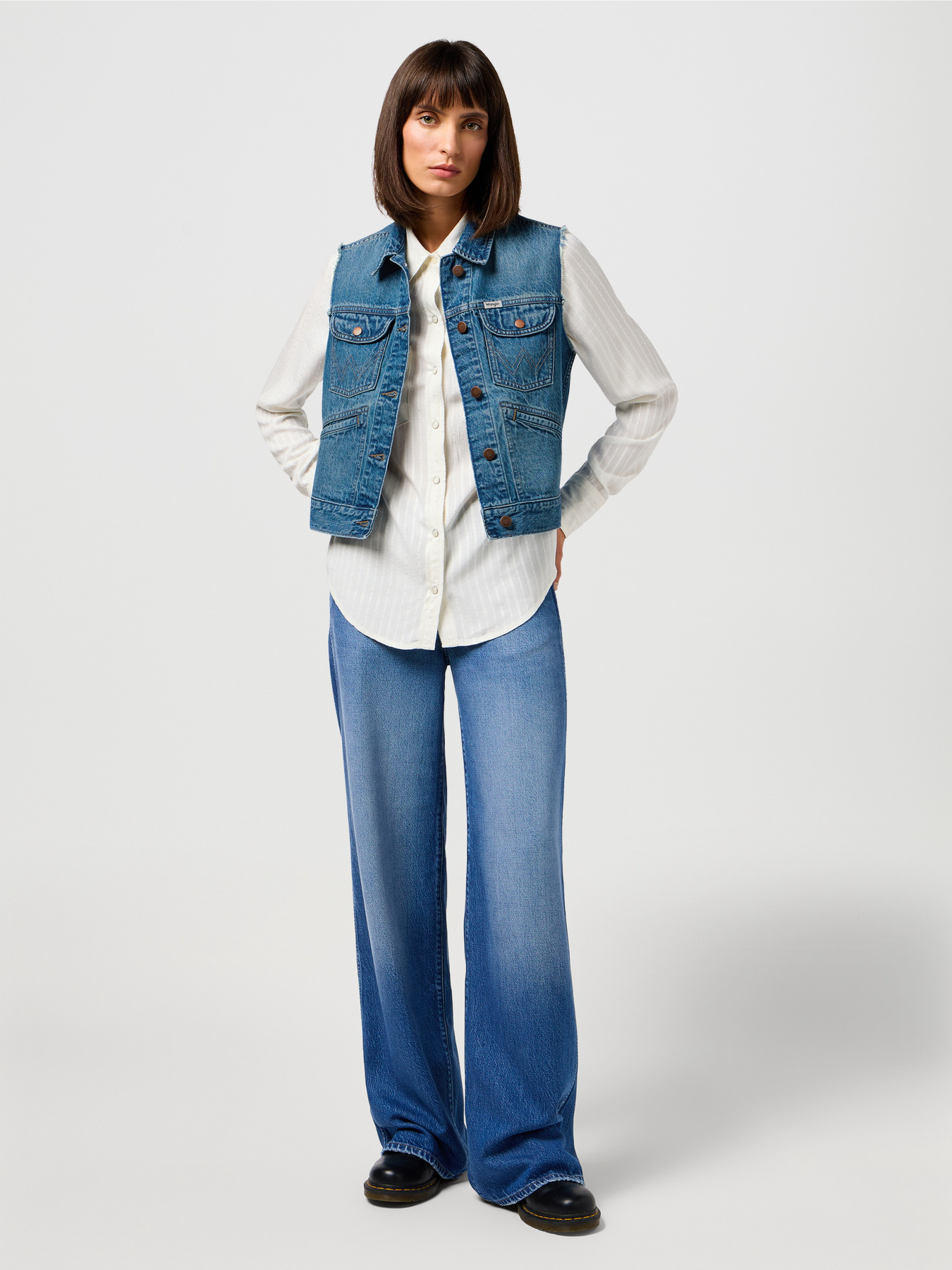 Жилет Wrangler Shrunken Denim модель 112350356 Жилет Wrangler Shrunken Denim модель 112350356 Фото